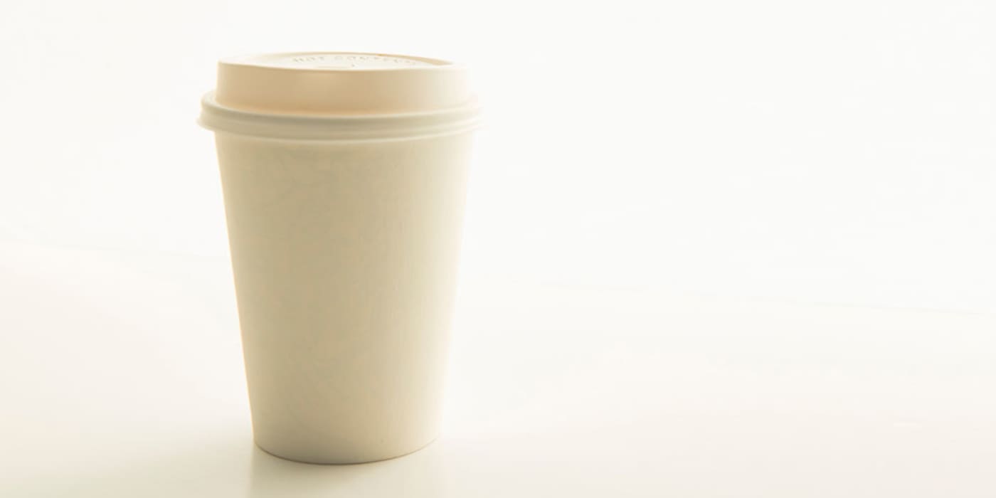 Takeaway coffee cup